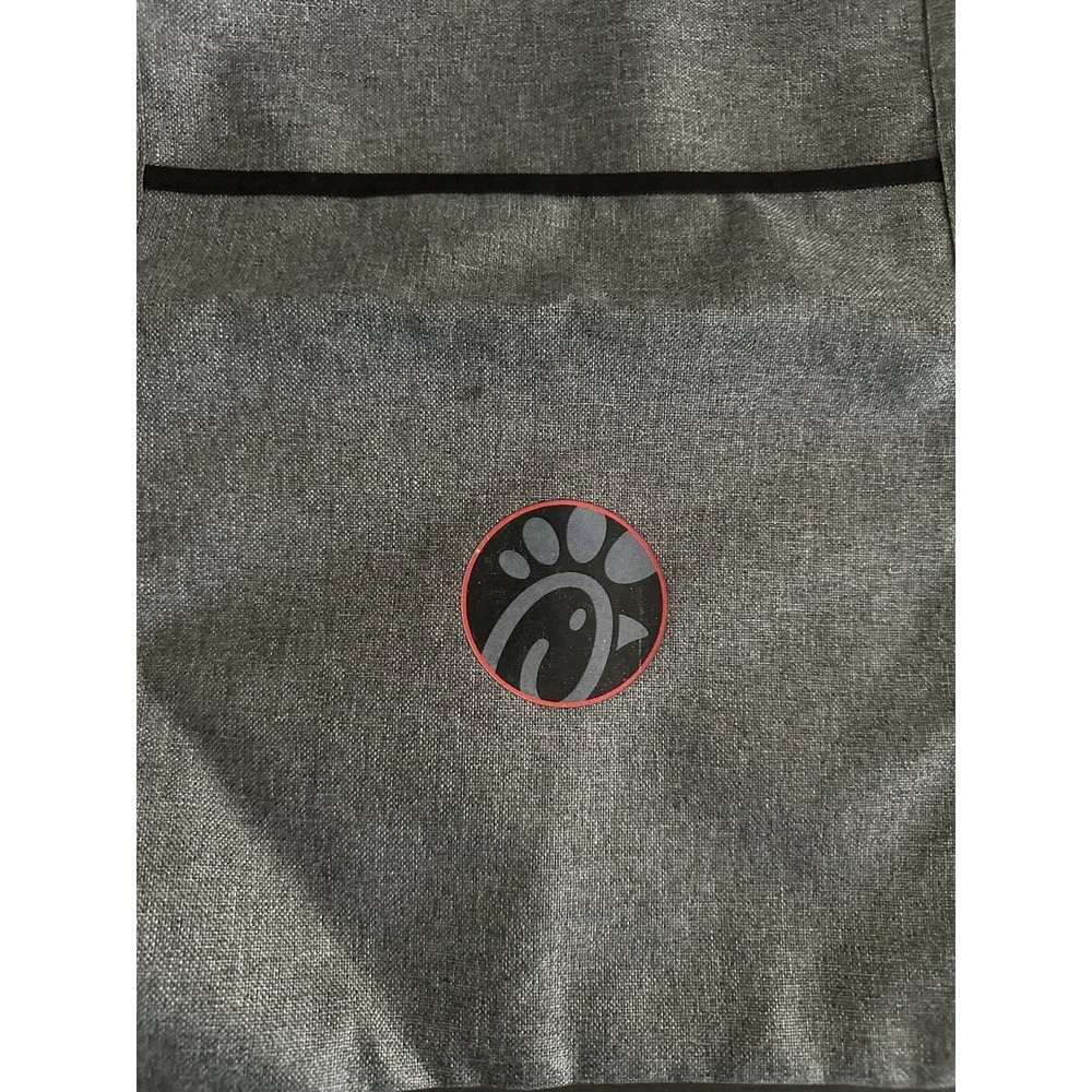 Chick-fil-A Promotional Drawstring Backpack‎ Woven Gray Fast Food 14